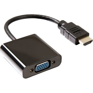 Adapter E-Green HDMI (M) - VGA D-sub (F) crni