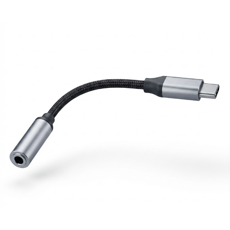 Adapter E-Green USB 3.1 USB-C (M) - 3.5mm stereo (F) crni