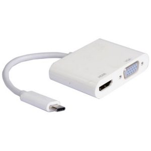 Adapter E-Green USB 3.1 USB-C (M) - HDMI + VGA (F) beli