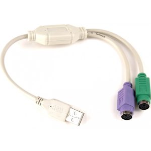 Adapter Fast Asia USB (M) - 2xPS/2 za miša i tastaturu (F) beli