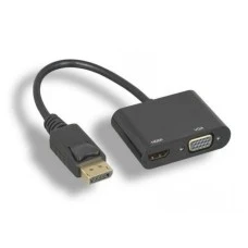 Adapter- Konverter DisplayPort(M) - HDMI 4K+VGA(F) Linkom