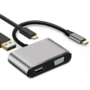 Adapter USB-C na HDMI 4K, VGA, 1xUSB 3.0, Type C Linkom