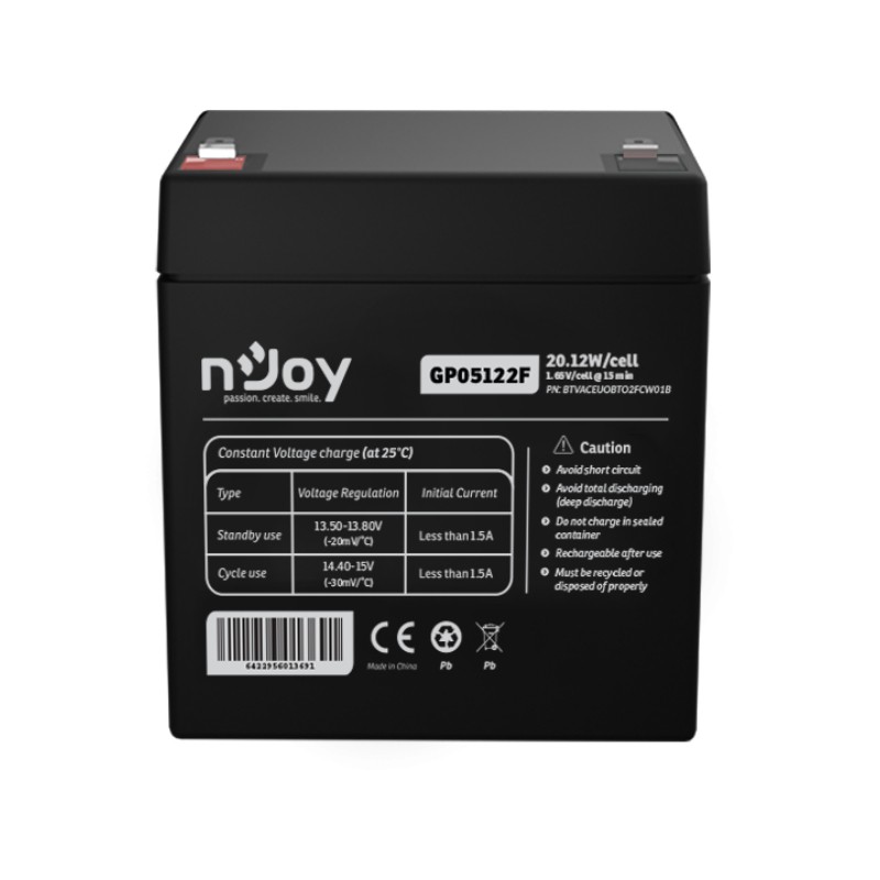 Baterija za UPS Njoy GP05122F 12V 5Ah (BTVACEUOBTO2FCW01B)