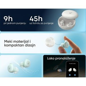Bežične slušalice (bubice) Anker Soundcore Sleep A30 Noise Masking, beli