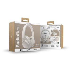 Bežične slušalice sa mikrofonom Energy Sistem Cream RadioBeat krem, plavi