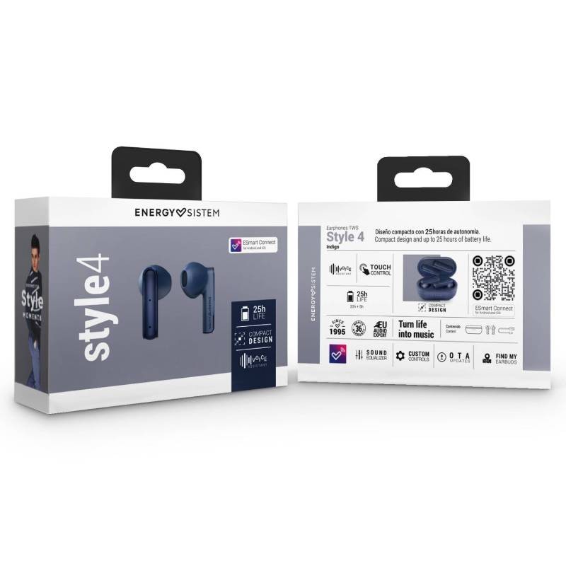 Bežične slušalice sa mikrofonom Energy Sistem Style 4 Indigo True, plavi – slika 4