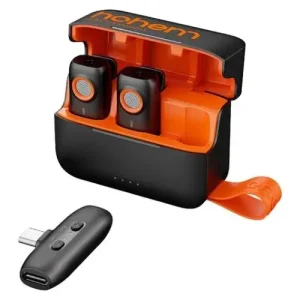 Bežični mikrofon za telefon Hohem Mic-01 (2 predajnika + prijemnik, USB-C), crni