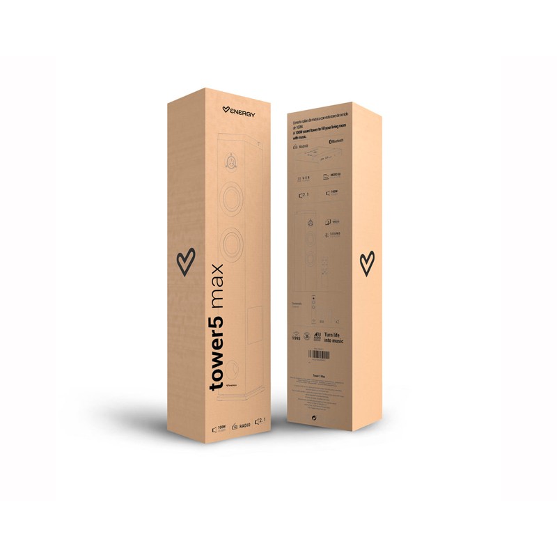 Bluetooth zvučnici Energy Sistem Ivory Tower 5 MAX, beli – slika 4