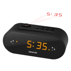FM radio alarm sa projektorom vremena Sencor SRC 3100 B, crni