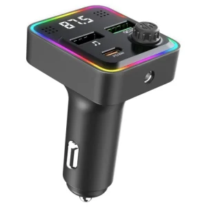 FM transmiter i punjač Kettz Floyd Bluetooth, 2xUSB QC3.0, Type-C PD30W, LED