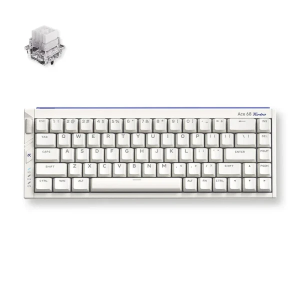 Gaming tastatura MCHOSE Ace 68 Turbo Full Metal Nova White