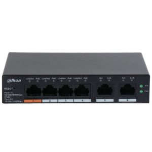 Gigabitni mrežni svič Dahua CS4006-4GT-60, 6 portova, PoE+, upravljivi