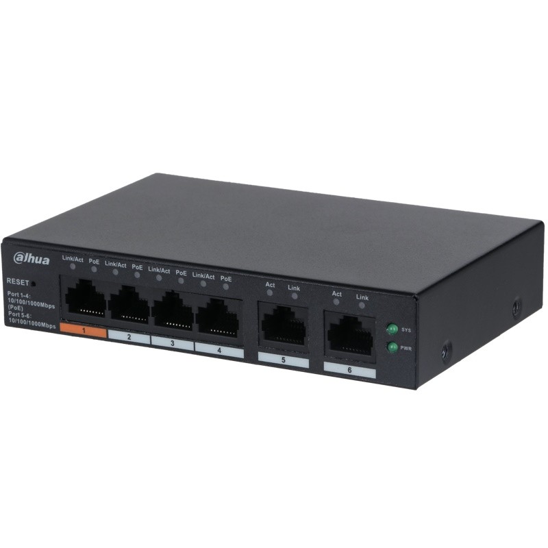 Gigabitni mrežni svič Dahua CS4006-4GT-60, 6 portova, PoE+, upravljivi – slika 3