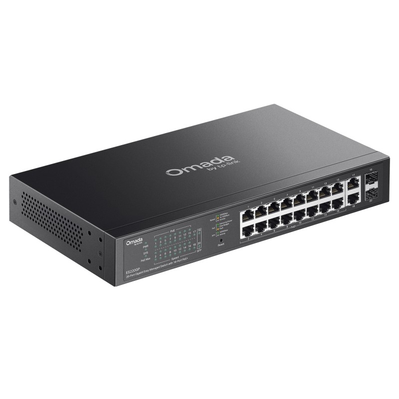 Gigabitni mrežni svič TP-Link ES220GP Omada, 20 portova, PoE+, Smart – slika 5