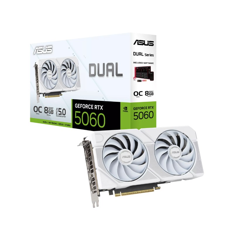 Grafička karta Asus nVidia GeForce RTX 5060 8GB 128bit DUAL-RTX5060-O8G-WHITE – slika 3