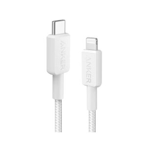 Kabl Anker 322 USB-C na Lightning M/M 0.9m, 60W, pleteni, beli