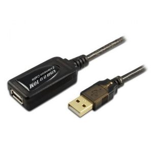 Kabl E-Green sa pojačivačem USB A - USB A M/F 10m crni