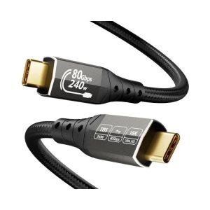 Kabl E-Green USB4 V2.0 USB C-CM/M Thunderbolt 5/4, 80Gbps/PD 16K@60Hz 8K@120Hz, 2m, crni