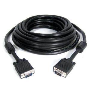 Kabl E-Green VGA D-sub M/M 10m HQ feritno jezgro crni
