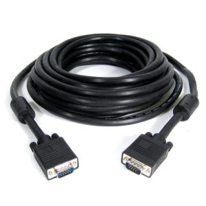 Kabl E-Green VGA D-sub M/M 15m HQ feritno jezgro crni