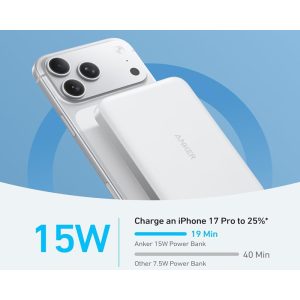 Magnetni power bank Anker MagGo 10000mAh 15W, beli