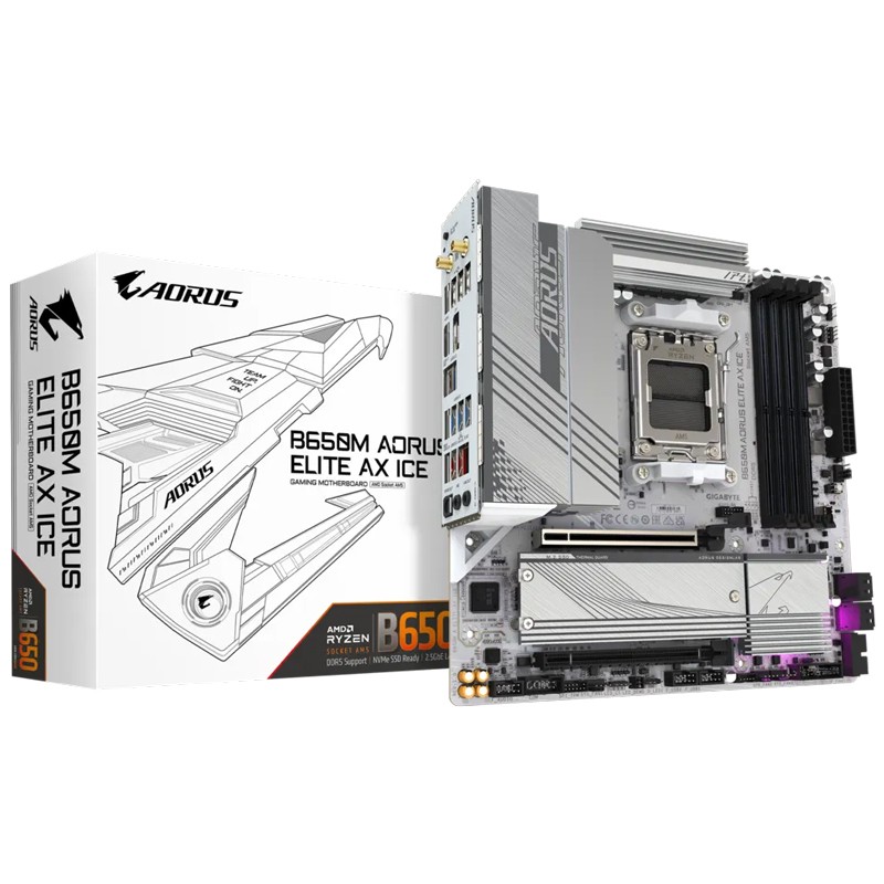 Matična ploča Gigabyte B650M A ELITE AX ICE rev. 1.x – slika 2