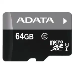 Micro SD kartica 64GB ADATA sa SD adapterom AUSDX64GUICL10A1-RA1/