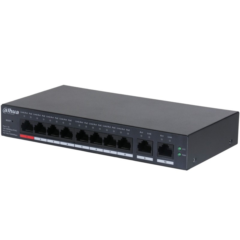 Mrežni svič Dahua CS4010-8ET-110, 10 portova, PoE++, upravljivi