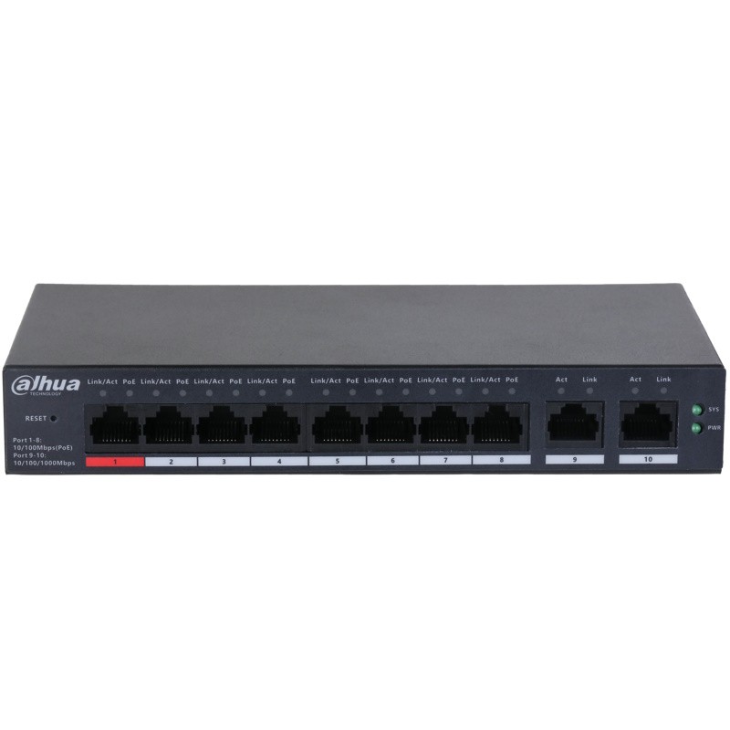 Mrežni svič Dahua CS4010-8ET-110, 10 portova, PoE++, upravljivi – slika 2