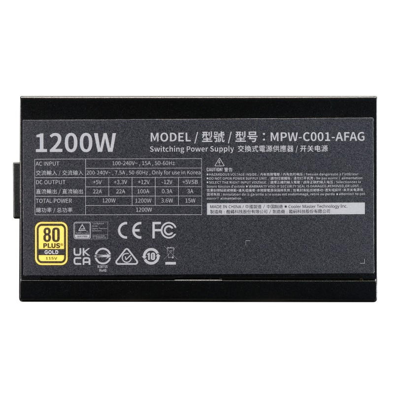 Napajanje Cooler Master Elite Gold 1200W (MPW-C001-AFAG-BEU) – slika 2