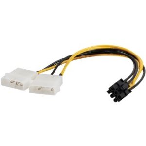 Naponski adapter za PCI-E VGA (6-pin) -2x Molex E-Green