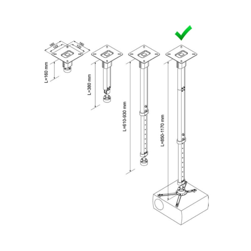 Nosač za projektor Vega CM 25-1170 – slika 4