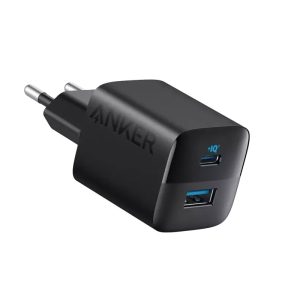 Punjač za telefon Anker 323 33W, USB-C i USB-A, crni