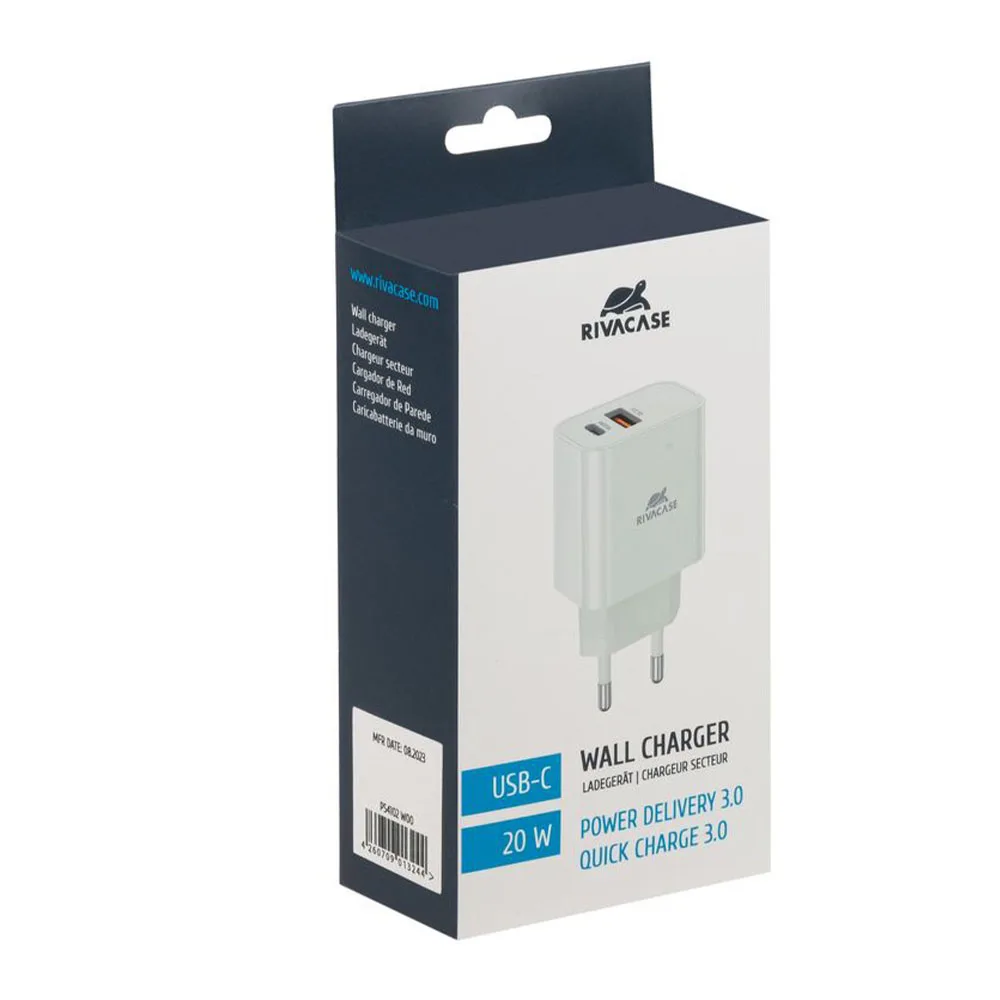 Punjač za telefon Riva Case 20W, USB-A + USB-C (PS4102) – slika 3
