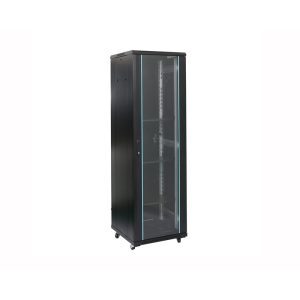 Rek orman samostojeći 22U, 600x800 mm MaxPro, staklena vrata