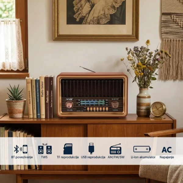 Retro RGB Bluetooth Radio 8075BT – slika 4