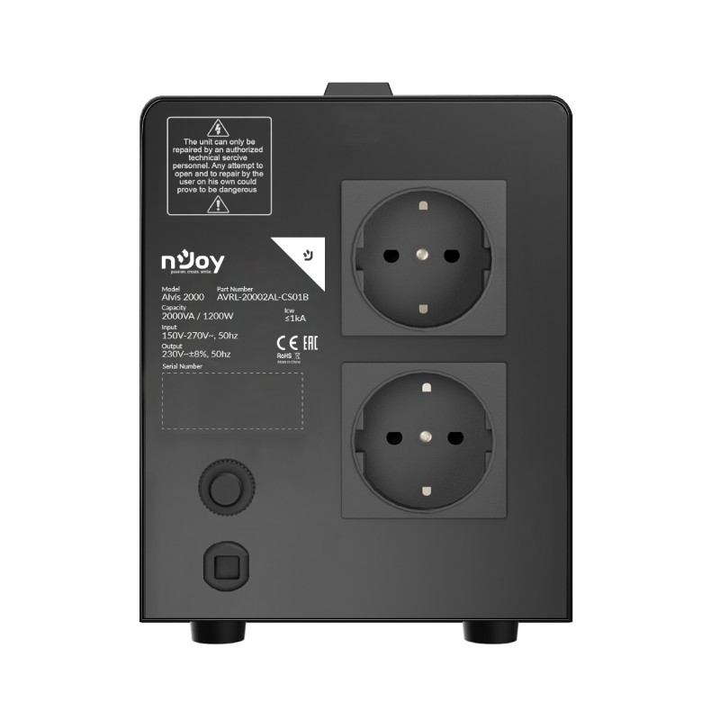 Stabilizator napona (AVR) Njoy Alvis 2000VA 1200W (AVRL-20002AL-CS01B) – slika 2