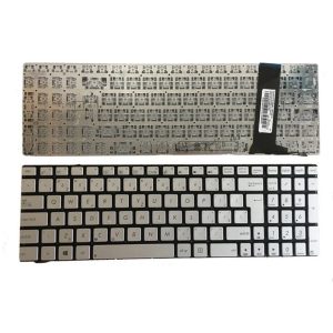 Tastatura za laptop Asus N56 N56V N56VM N56VZ veliki Enter sa osvetljenjem sivi