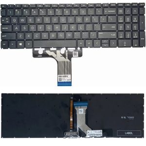 Tastatura za laptop HP Pavilion 15-EH 15Z-EH 17-cn0000 mali sa osvetljenjem crni