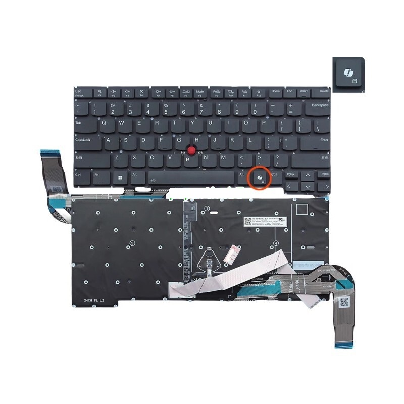 Tastatura za laptop Lenovo ThinkPad T14s Gen 5 6 veliki Enter sa osvetljenjem