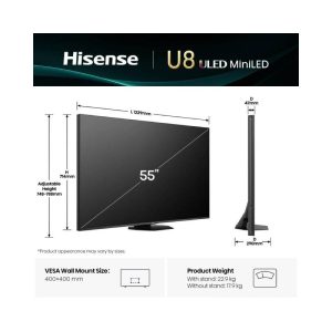 Televizor Hisense 55 inča 55U8Q ULED MiniLED 4K UHD Smart TV