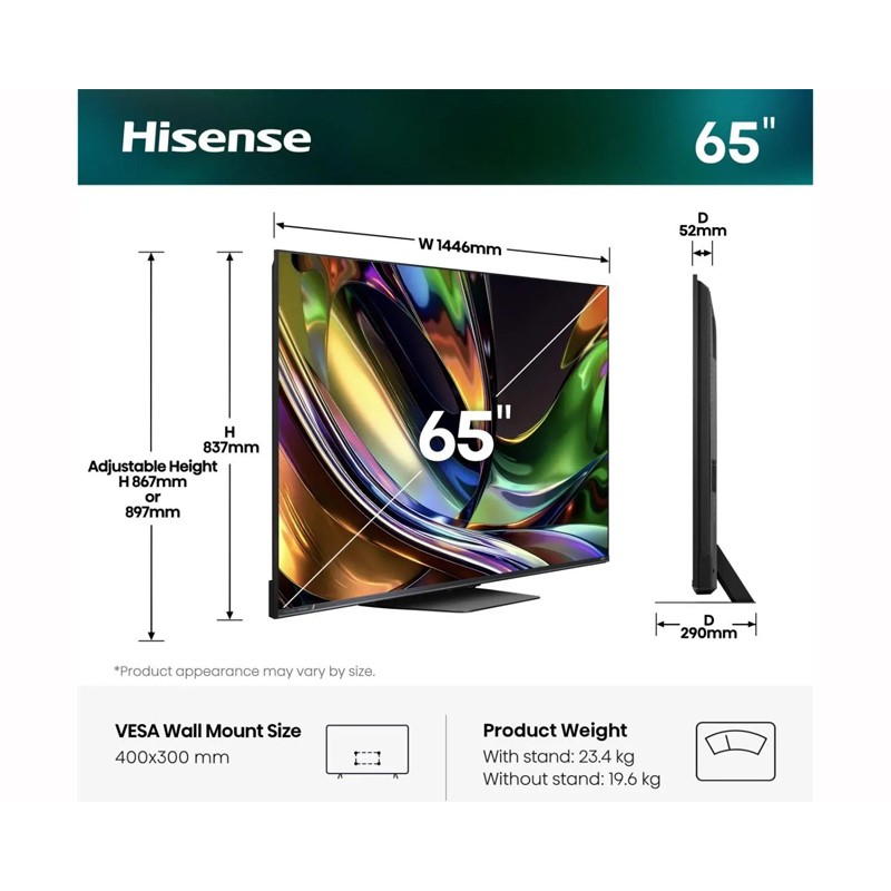 Televizor Hisense 65 inča 65UR8S RGB Mini-LED 4K UHD Smart TV – slika 3