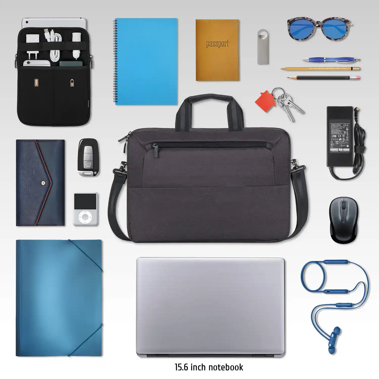 Torba za laptop 15.6" Rivacase Suzuka 7730 crna – slika 2