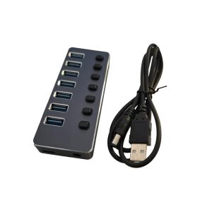 USB 3.1 USB-C - HUB Superbrzi 7port USB 3.0 E-Green