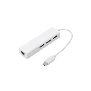USB adapter-koverter USB-C - 3xUSB 3.0+RJ45 Linkom