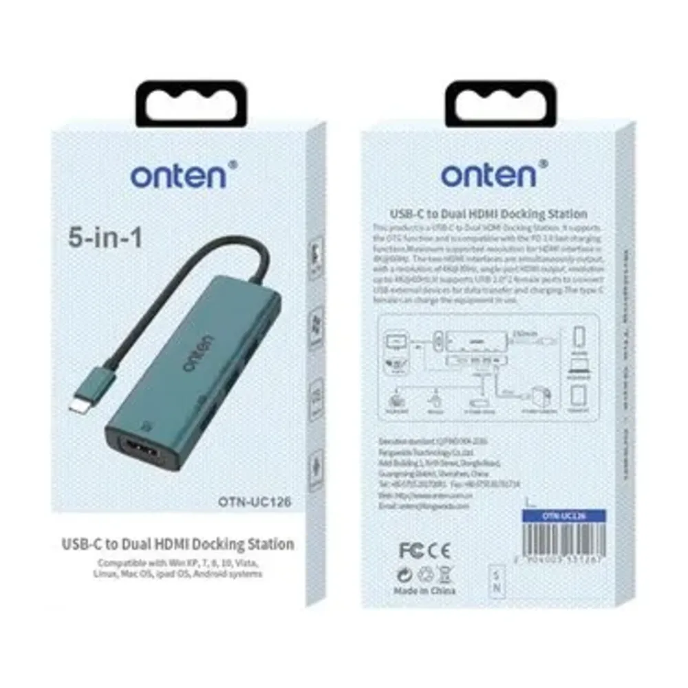 USB-C adapter na dva HDMI-a Onten UC126 – slika 6