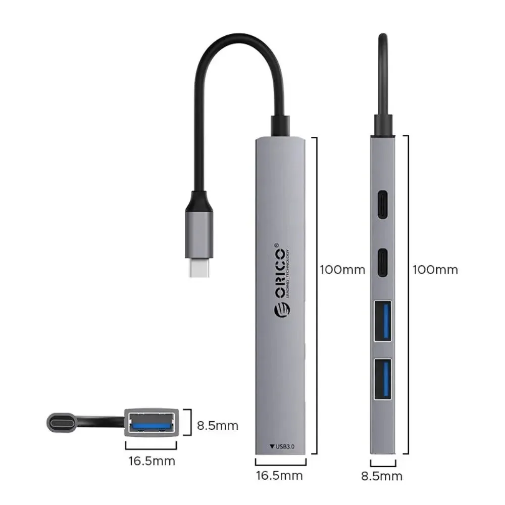 USB-C hub sa 4 USB 3.0 porta i PD punjenjem Orico YSB4-U2 – slika 2