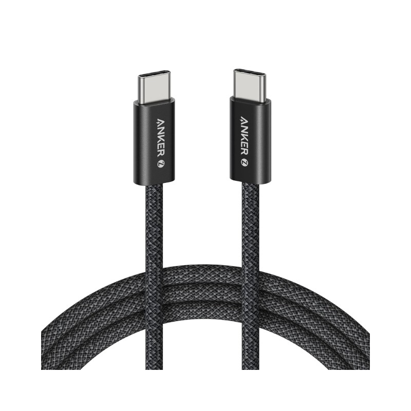 USB-C kabl Anker Zolo M/M 1.8m, za Apple, super brzo punjenje 240W/480Mbps, pleteni, crni – slika 6
