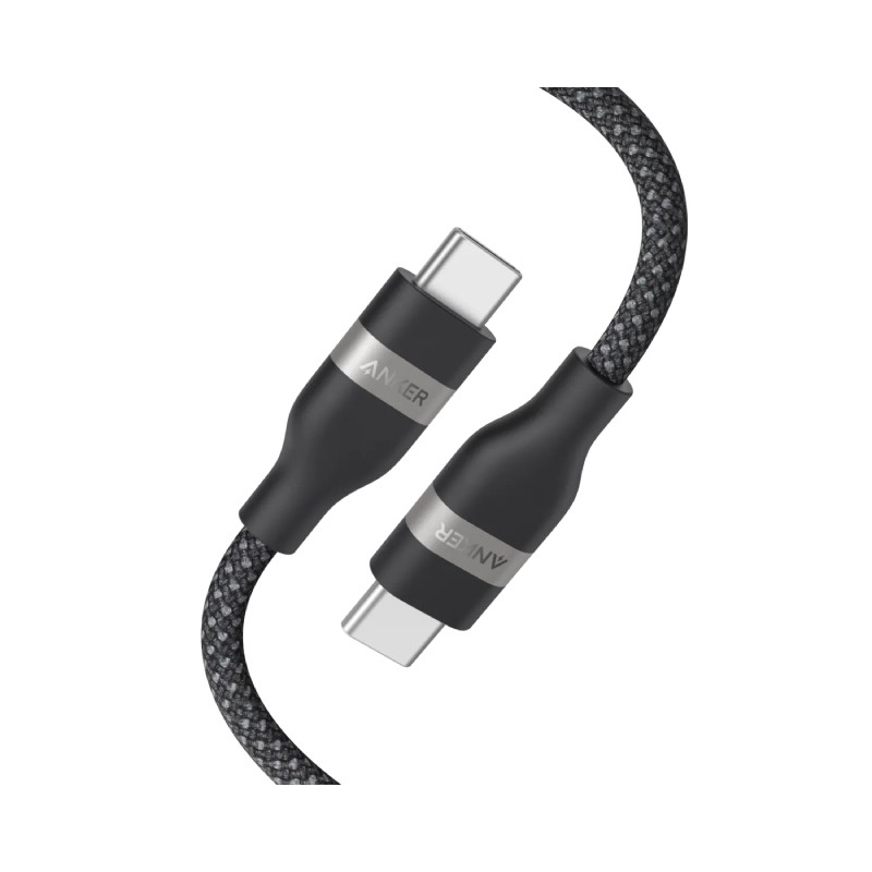 USB-C kabl M/M 0.9m, za Super brzo punjenje 240W/480Mbps, pleteni, crni Anker – slika 5