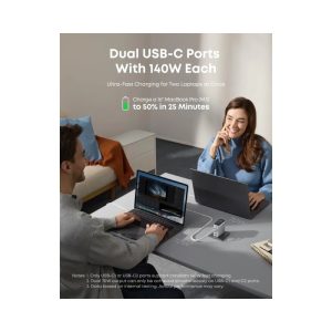 USB-C punjač za laptop Anker 140W GaN, 4 porta, sa USB-C kablom